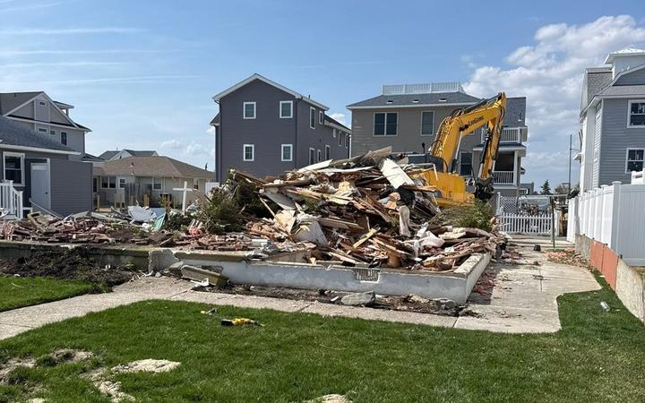 A cleared Jersey Shore lot ready for a rebuild